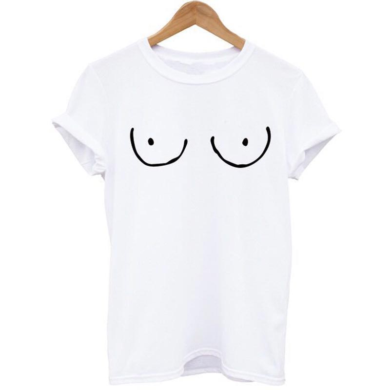 BOOBIES Print Short Sleeve T-shirt – Boob Buddy